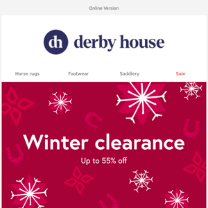 Clearance: Up to 55% off Saddlery 🐴