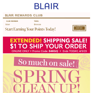 🌱 EXTENDED $1 Shipping + Spring Savings!