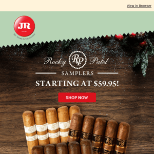 ❯❯❯ Don't wait around on this: Rocky Patel samplers from $59.95