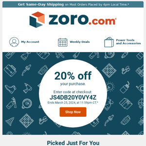 Want to Save 20% Today?