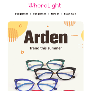 Killer glasses in July! Arden is coming~😻