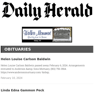 Obituaries from The Daily Herald