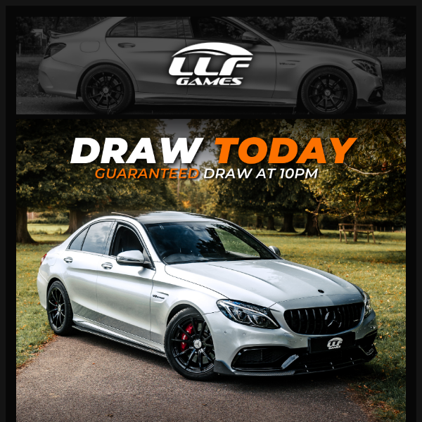 SALE ENDING + LIVE DRAW 🏆 Win a stunning Mercedes C63 AMG today for Just 49p!