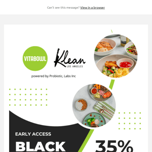 Black Friday savings now....enjoy 35% off all meal plans!