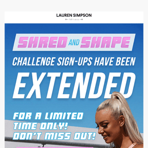 Got FOMO? Challenge Sign Ups Have Been Extended!