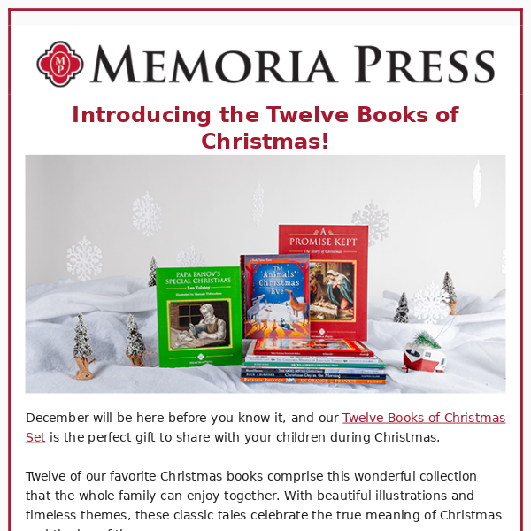 Memoria Press | The Twelve Books of Christmas