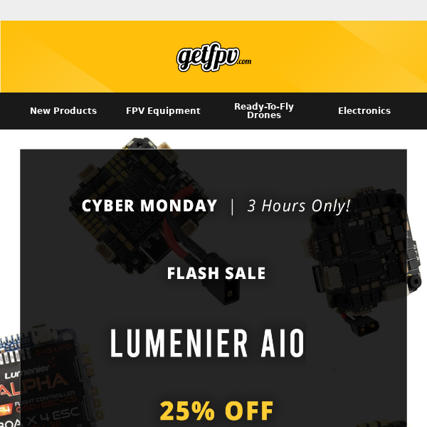 🚀🔥 FLASH SALE: Save 25% on Lumenier LUX HD AIO   |  BRAND SALE: Save 5% on Axisflying Products 🔥🚀