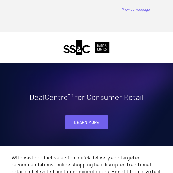 DealCentre™ for Consumer Retail: Shopping for your next great deal?