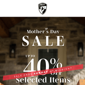 🌹 Up to 40% OFF - Mothers Day Sale Ends Sunday 🌹