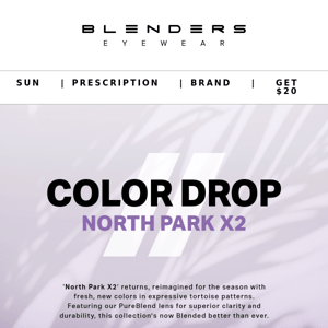 COLOR DROP // New 'North Park X2’ Sunglasses