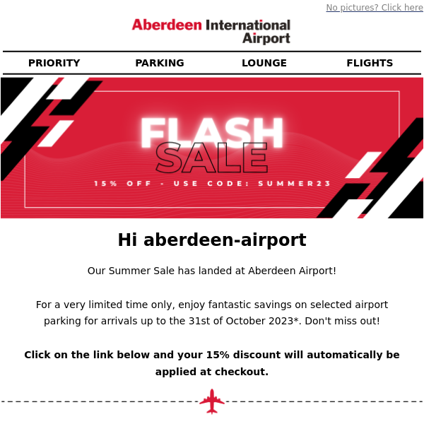 Our Summer Flash Sale has landed at Aberdeen Airport Aberdeen Airport 🏷️