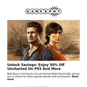 Unlock Savings: Enjoy 50% Off Uncharted on PS5 AND MORE
