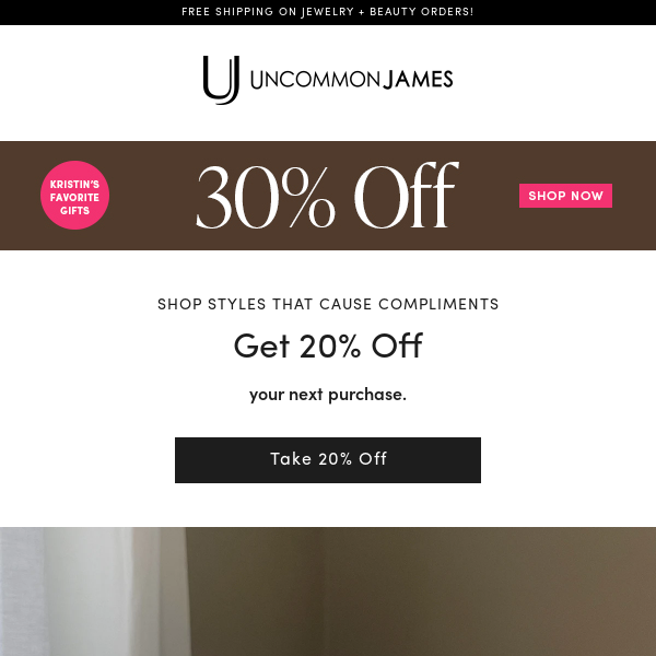 20% off | Explore jewelry, beauty, home + more!
