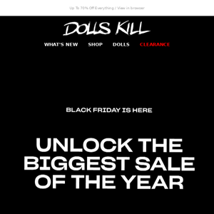 Early Access → Unlock Black Friday