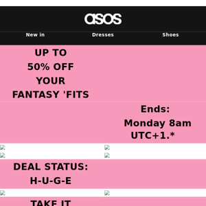 Up to 50% off your fantasy 'fits ✨ 😱