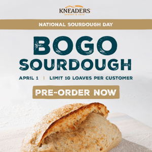 ONE DAY ONLY: BOGO Sourdough