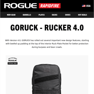 Just Launched: GORUCK - Rucker 4.0 & Reebok Shoes