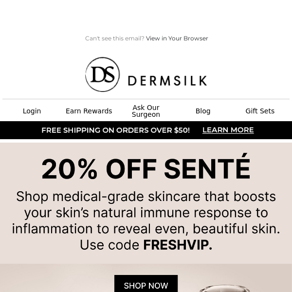 Unlock 20% Off Senté Skincare!