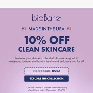 Revitalize Your Skin with BioBare's Clean Skincare - 10% Off 🌿