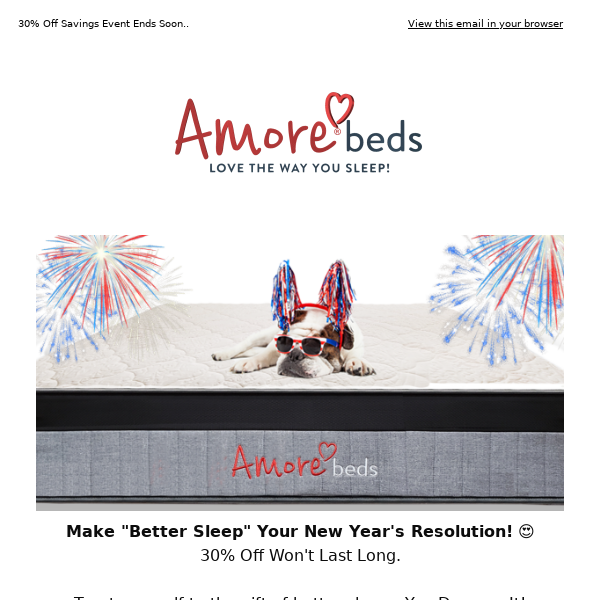 Amore Beds New Years Sale Starts Today! 😍