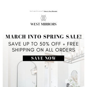 🌺 March Into Spring Sale