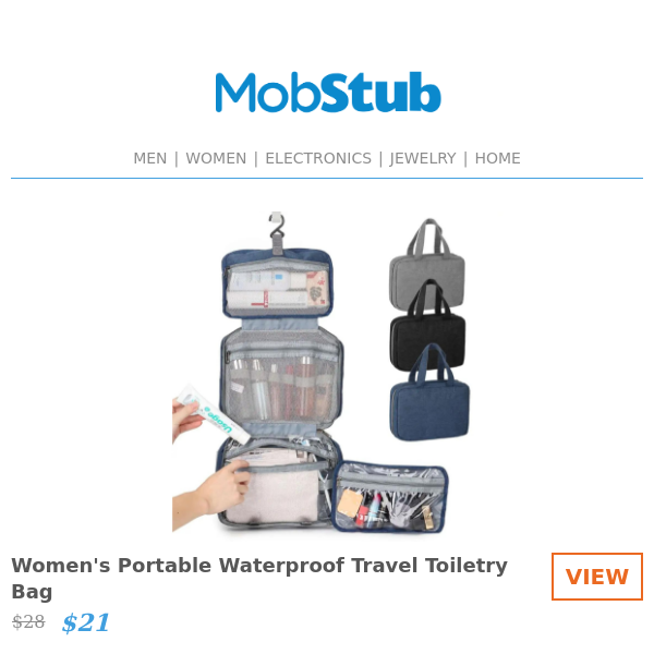 Women's Portable Waterproof Travel Toiletry Bag - ONLY $21!