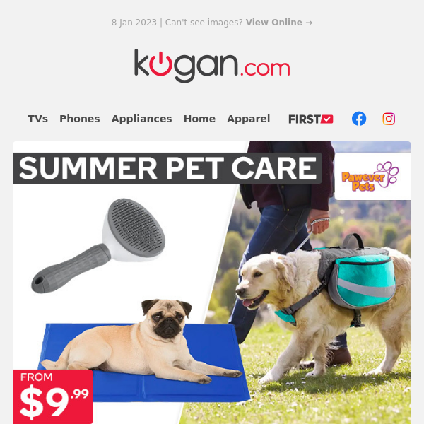 🐕 Summer Pet Care from $9.99 - Cooling Mats, Sprinkler Mats & More!