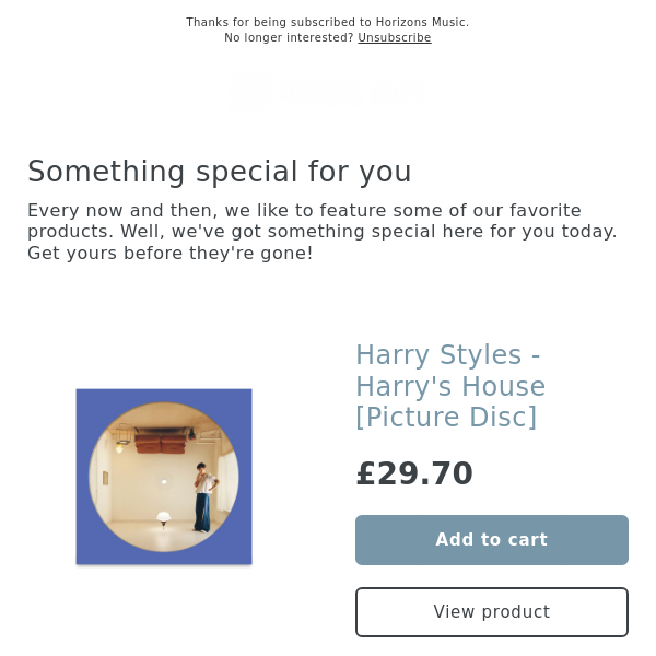 VERY LIMITED! Harry Styles - Harry's House [Picture Disc]