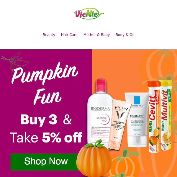 Pumpkin Fun Sale - VicNic.com