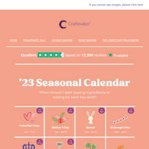 Your 2023 "Seasonal Calendar"