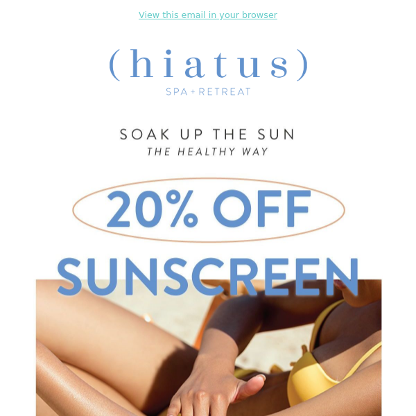 ☀️ 20% Off Sunscreen!