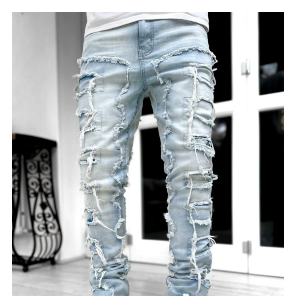 Steel blue stacked denim back in stock!