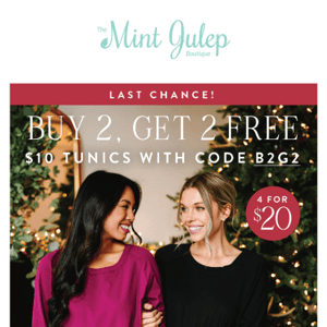 Buy 2 Get 2 $10 Tunics!! ✨