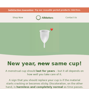 New year, n̶e̶w̶ same cup!