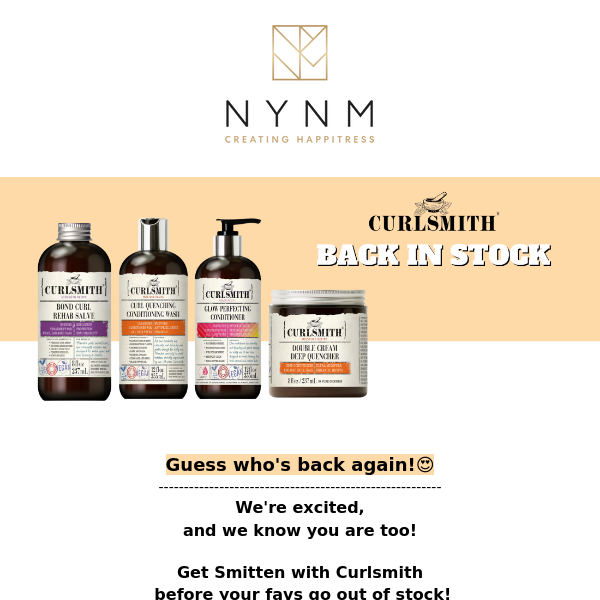 Curlsmith- The Ultimate Hair Smith is back in Stock baby!