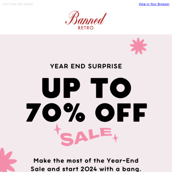 Year-end blowout! Save up to 70% now!