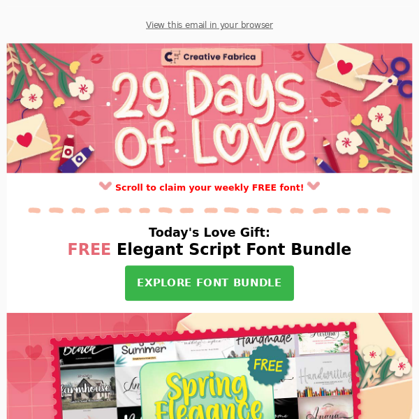 💐 29 Days of Love: Your Elegant FREE Fonts Await!