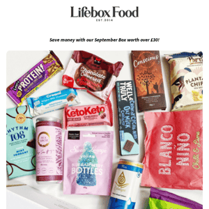 Our September Lifebox is Worth Over £30!