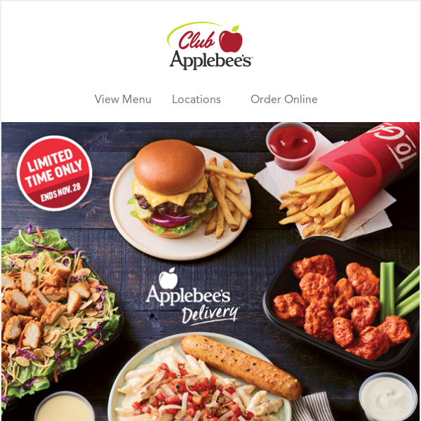 Enjoy delicious food with a side of FREE DELIVERY