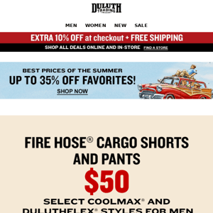 JUST $50 - Fire Hose Cargo Shorts And Pants!