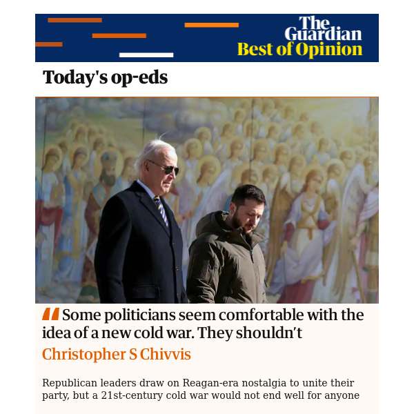 The latest op-eds from the Guardian