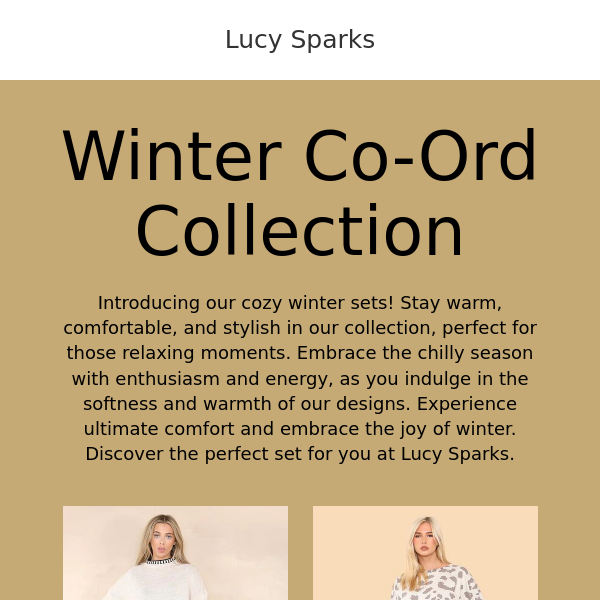 Get ready for winter with our stylish co-ords collection!