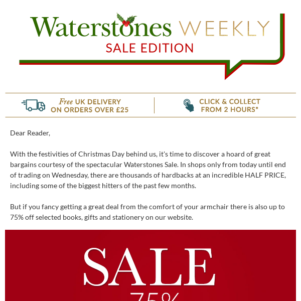 Your Waterstones Weekly: Sale Edition