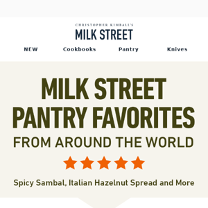 Four Top Milk Street Pantry Items—Limited Inventory!