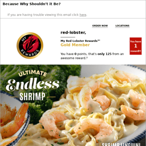 Shrimp Linguini Alfredo Is Back