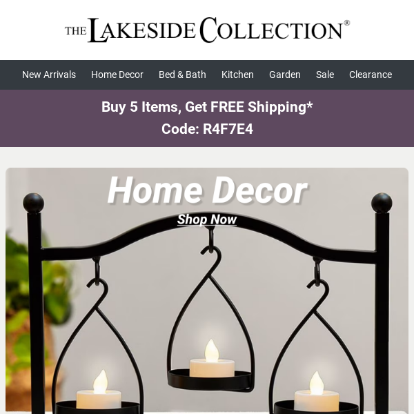 Home Decor Delights: Buy 5 Items, Get FREE Shipping!