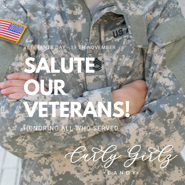 A Sweet Thank You on Veterans Day: $11 Off Orders Over $50!