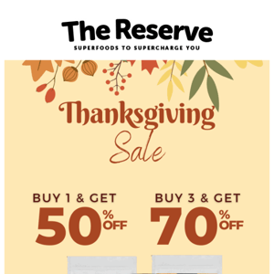 🦃 DID SOMEONE SAY 70% OFF???
