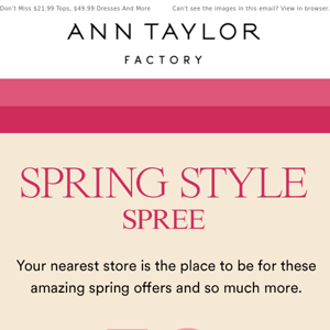 Happening Now: Up To 50% Off + The Spring Style Spree