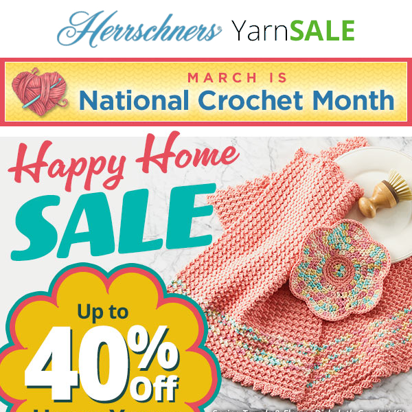 Up to 40% off—Home Yarns & Kits to Make you Happy